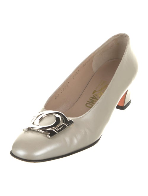 Salvatore Ferragamo Gancini Logo Leather Pumps