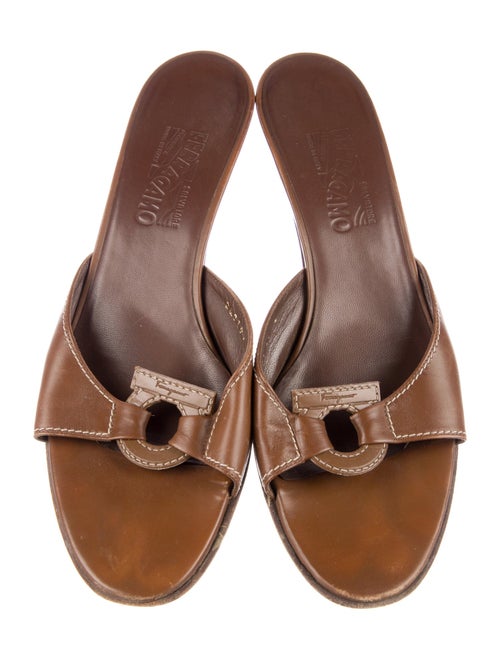 Salvatore Ferragamo Leather Slides