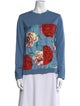 Salvatore Ferragamo Virgin Wool Floral Print Sweatshirt