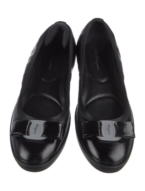 Salvatore Ferragamo Vara Bow Accent Leather Ballet Flats