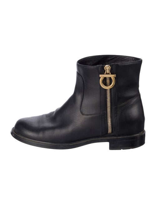 Salvatore Ferragamo Leather Moto Boots