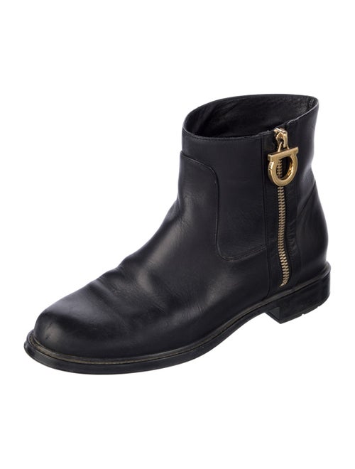 Salvatore Ferragamo Leather Moto Boots