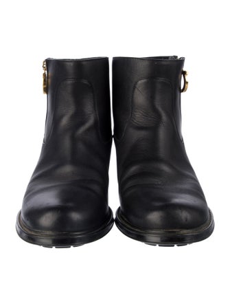 Salvatore Ferragamo Leather Moto Boots