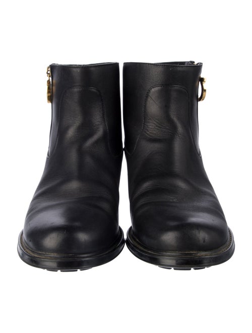 Salvatore Ferragamo Leather Moto Boots