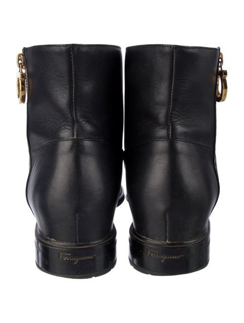Salvatore Ferragamo Leather Moto Boots
