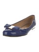Salvatore Ferragamo Vara Bow Accent Patent Leather Ballet Flats