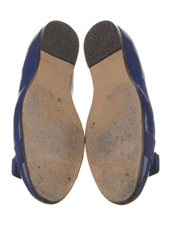 Salvatore Ferragamo Vara Bow Accent Patent Leather Ballet Flats