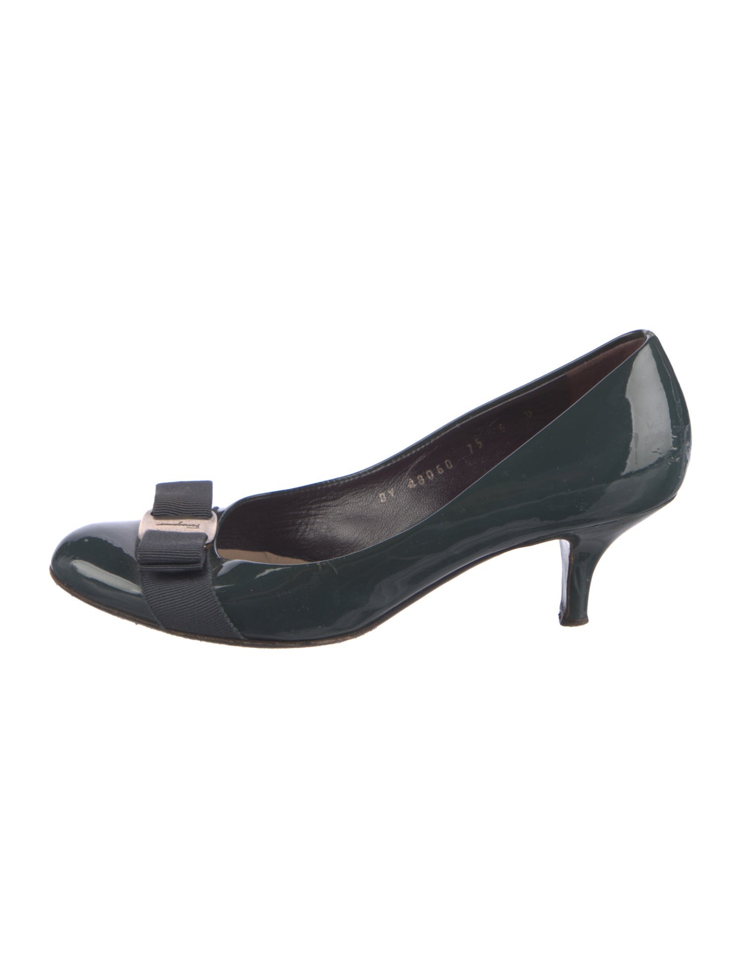 Salvatore Ferragamo Vara Bow Accent Patent Leather Pumps