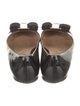 Salvatore Ferragamo Patent Leather Bow Accents Ballet Flats