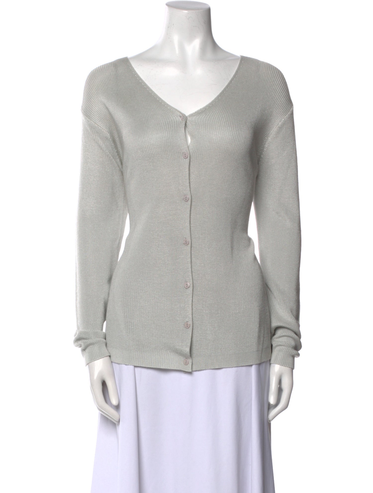 Salvatore Ferragamo Silk V-Neck Sweater