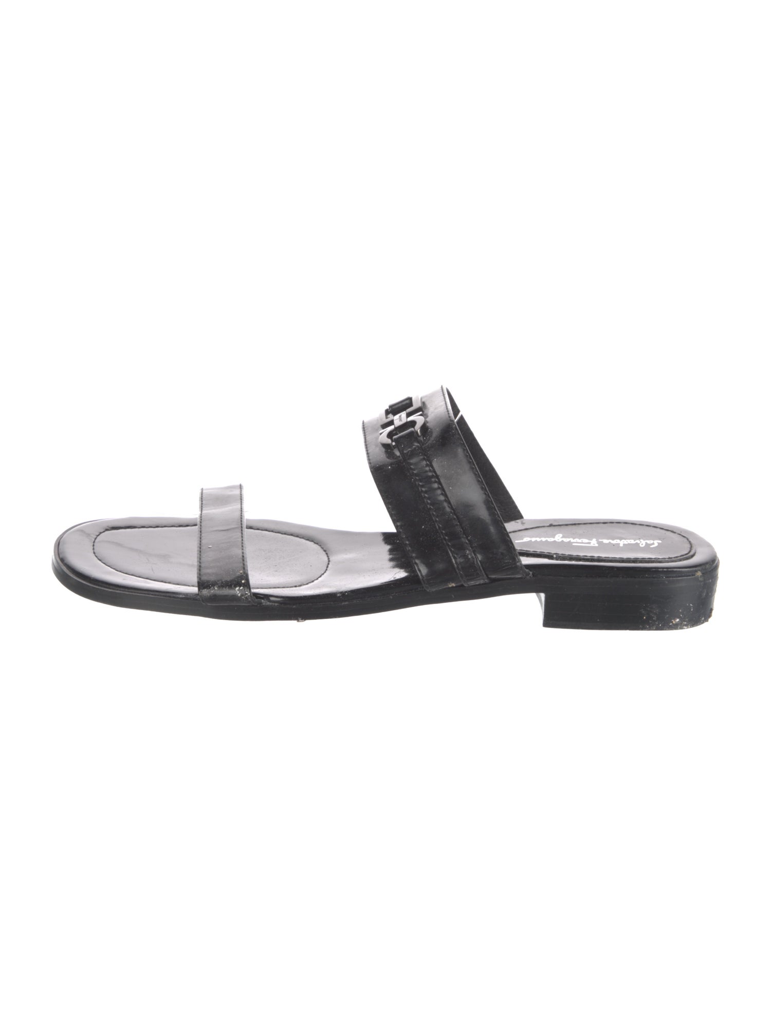 Salvatore Ferragamo Patent Leather Slides
