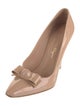 Salvatore Ferragamo Patent Leather Bow Accents Pumps