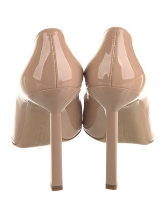 Salvatore Ferragamo Patent Leather Bow Accents Pumps