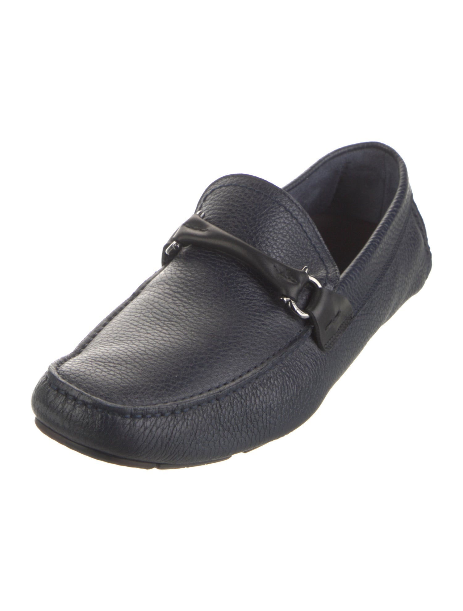 Salvatore Ferragamo Gancini Logo Leather Drivers