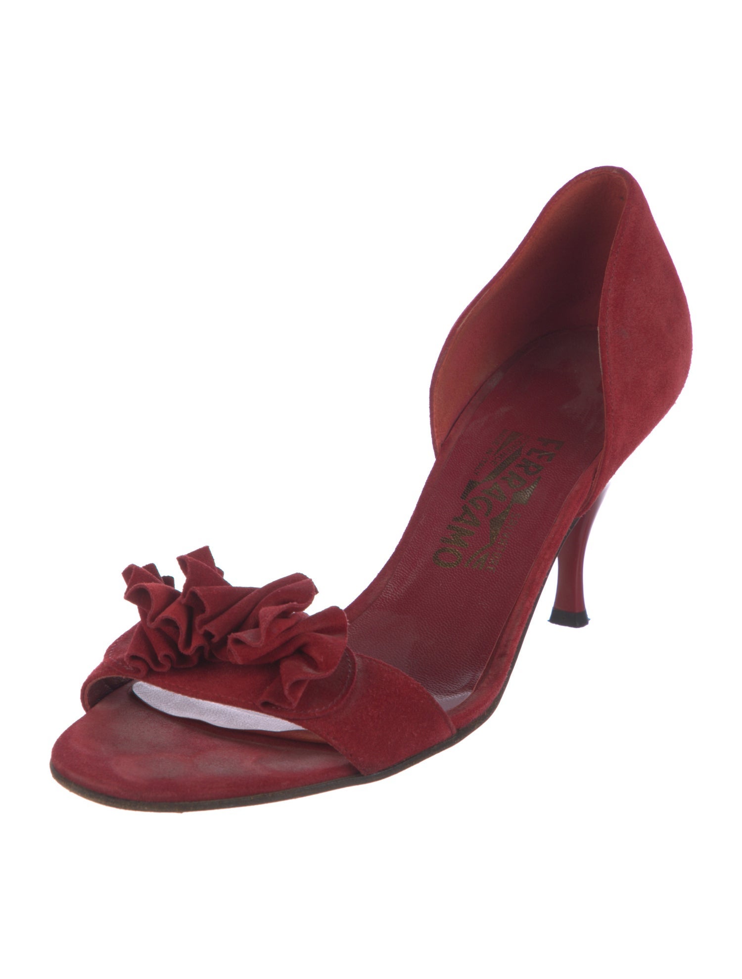 Salvatore Ferragamo Vara Bow Accent Satin Sandals