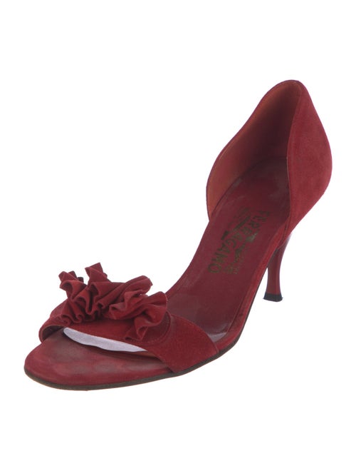 Salvatore Ferragamo Vara Bow Accent Satin Sandals