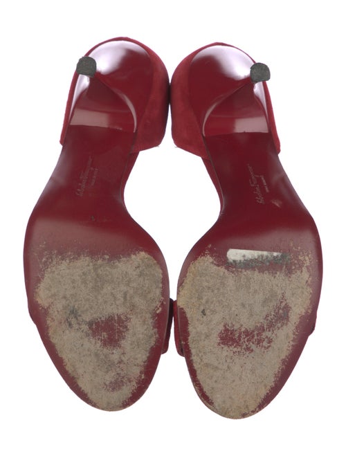 Salvatore Ferragamo Vara Bow Accent Satin Sandals