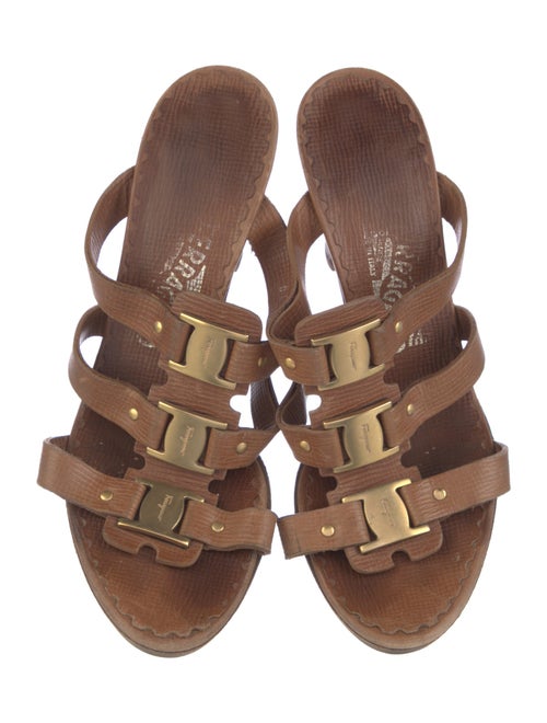 Salvatore Ferragamo Leather Slides