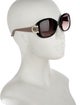 Salvatore Ferragamo Gancini Logo Oversize Sunglasses
