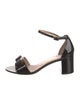 Salvatore Ferragamo Patent Leather Bow Accents Sandals