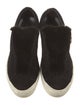 Salvatore Ferragamo Suede Fur Trim Sneakers