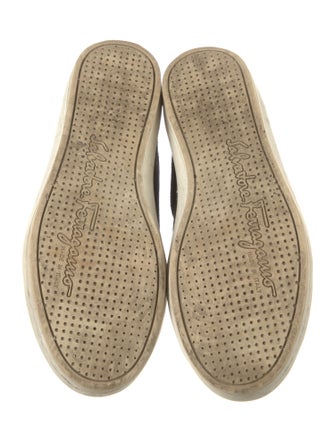 Salvatore Ferragamo Suede Fur Trim Sneakers