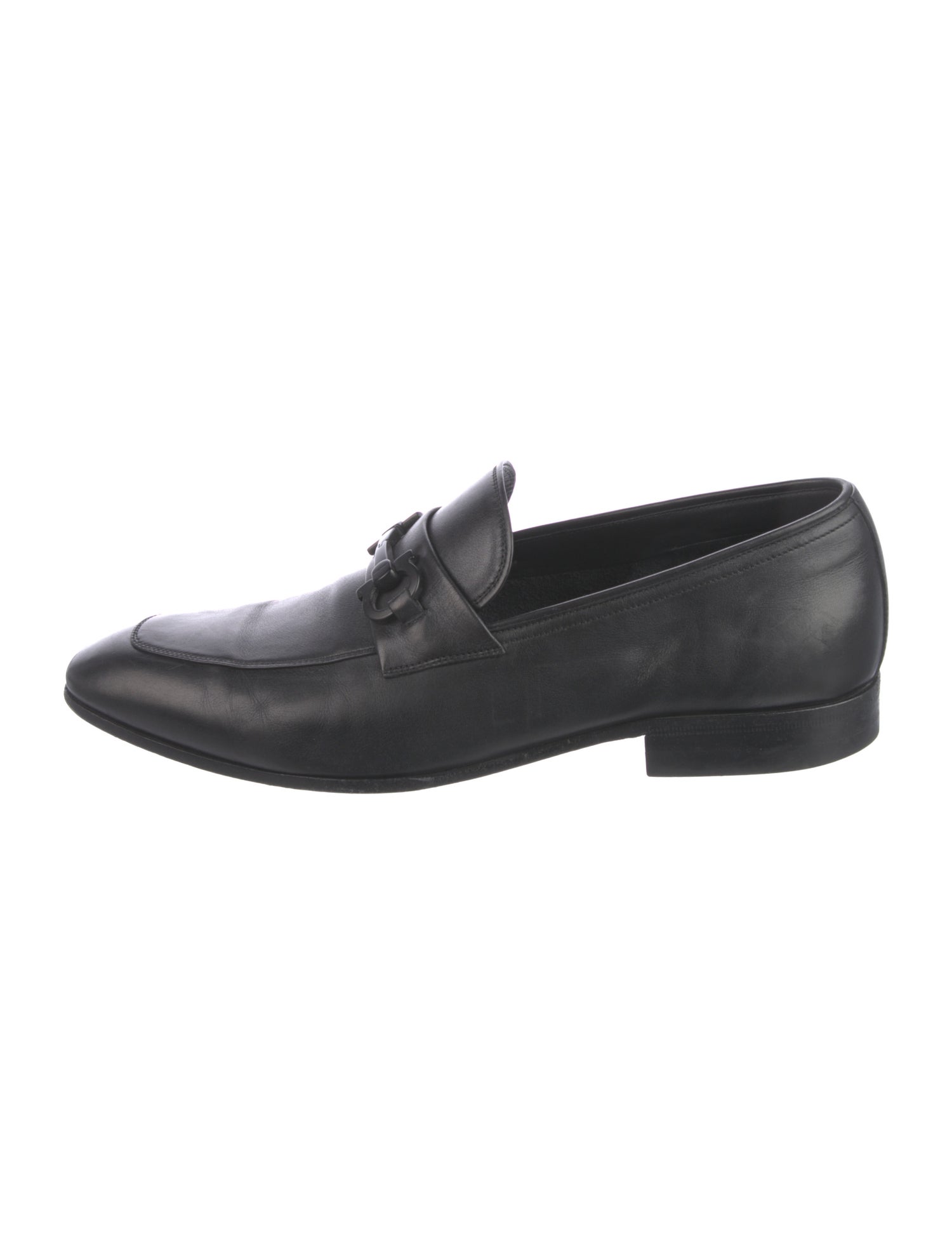 Salvatore Ferragamo Horsebit Accent Leather Dress Loafers