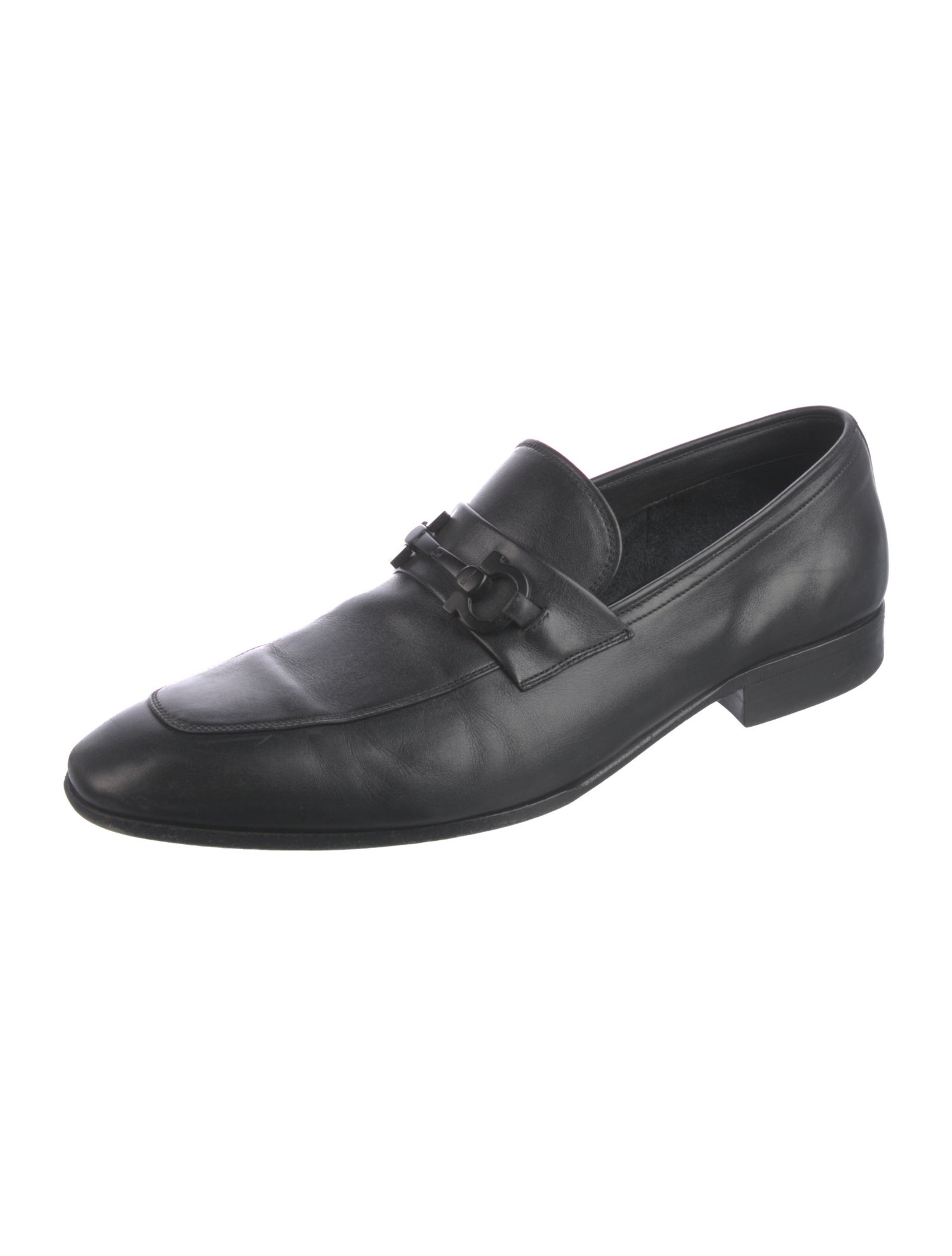 Salvatore Ferragamo Horsebit Accent Leather Dress Loafers