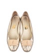 Salvatore Ferragamo Leather Ruffle Embellishment Ballet Flats