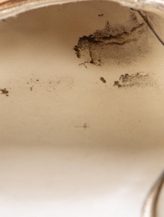 Salvatore Ferragamo Leather Ruffle Embellishment Ballet Flats