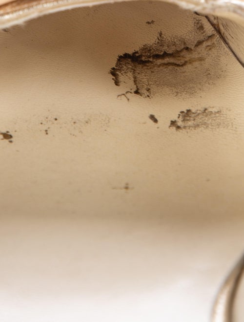 Salvatore Ferragamo Leather Ruffle Embellishment Ballet Flats