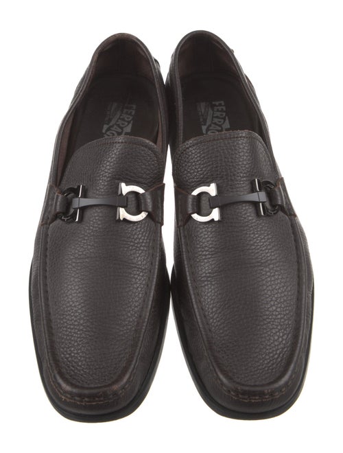 Salvatore Ferragamo Gancini Logo Leather Loafers