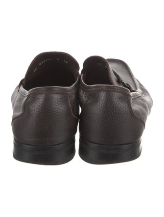 Salvatore Ferragamo Gancini Logo Leather Loafers