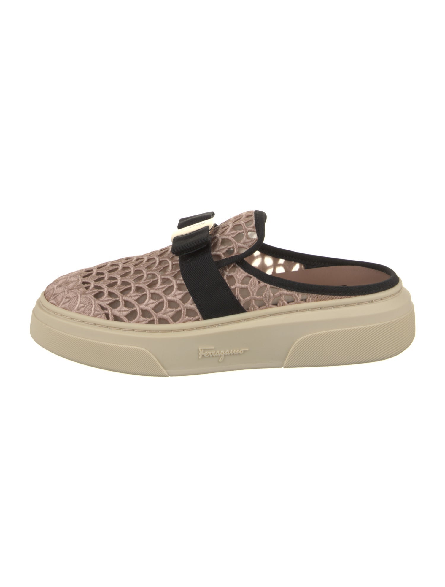 Salvatore Ferragamo Printed Lasercut Accents Sneakers