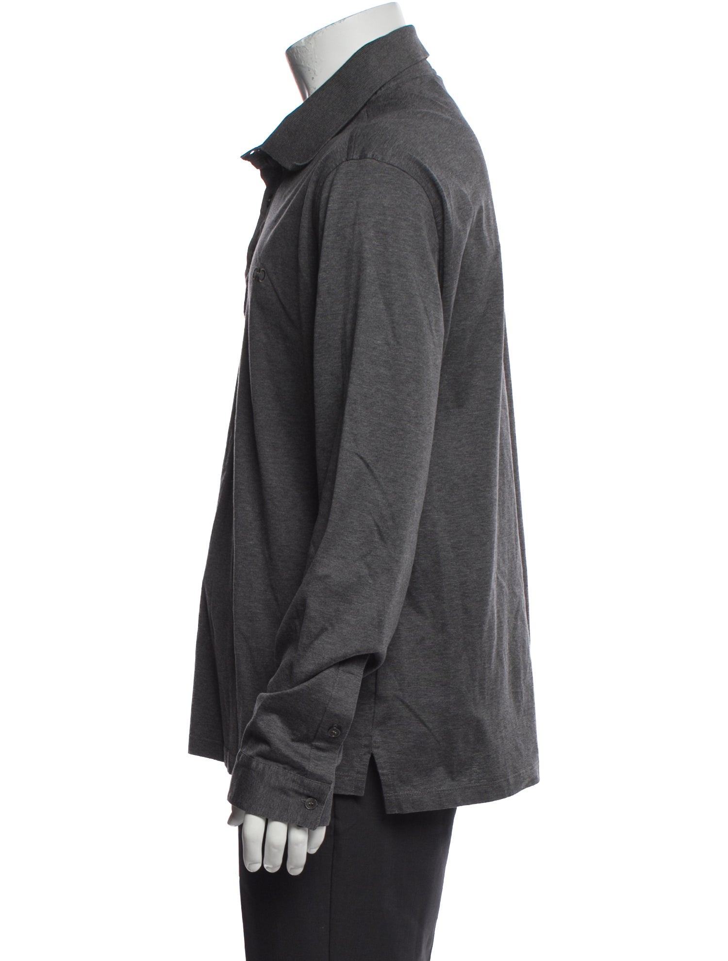 Salvatore Ferragamo Crew Neck Long Sleeve Polo Shirt