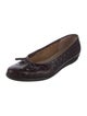 Salvatore Ferragamo Vara Bow Accent Leather Ballet Flats