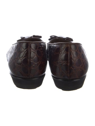 Salvatore Ferragamo Vara Bow Accent Leather Ballet Flats