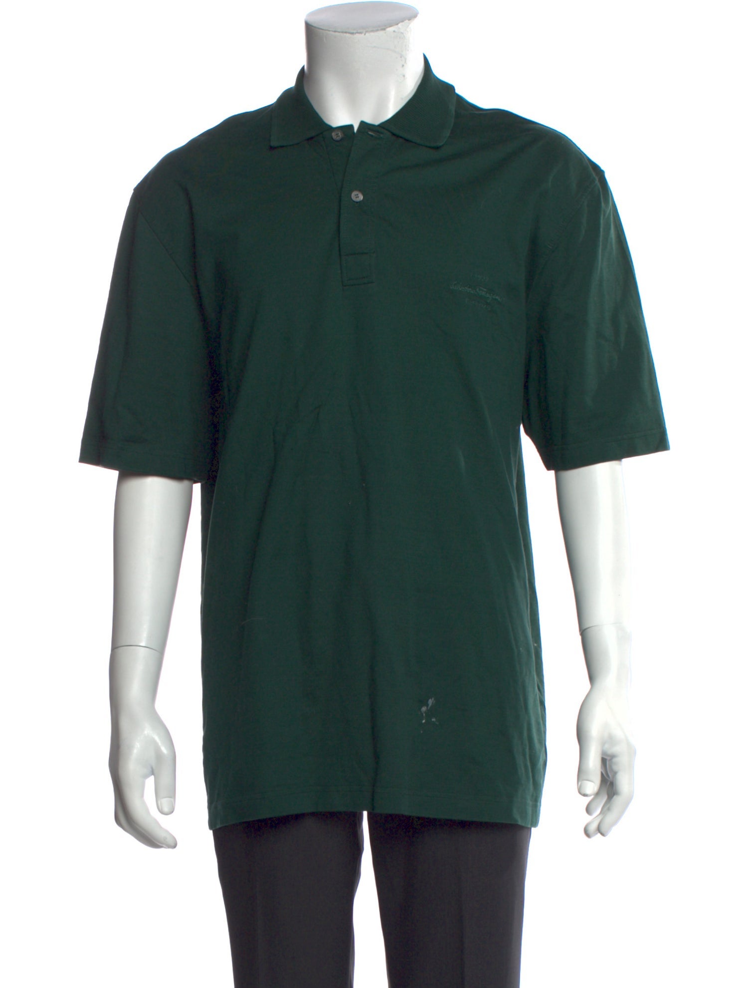 Salvatore Ferragamo Crew Neck Short Sleeve Polo Shirt