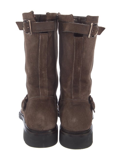 Salvatore Ferragamo Gancini Logo Suede Boots