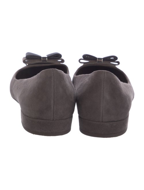 Salvatore Ferragamo Vara Bow Accent Suede Flats