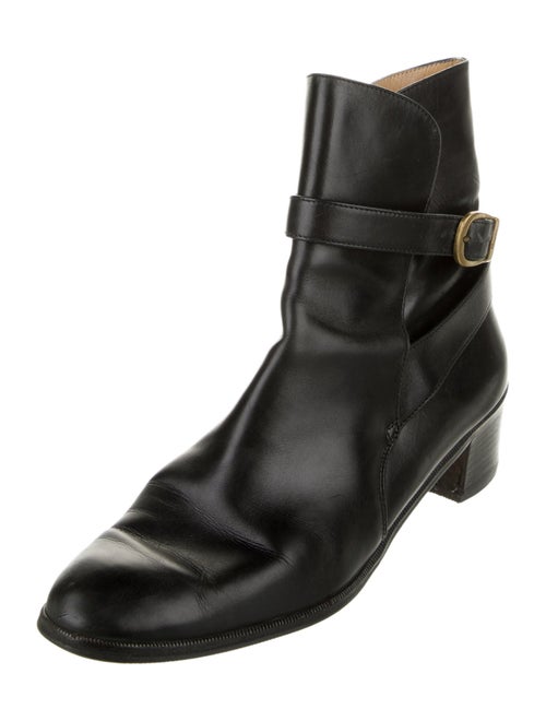 Salvatore Ferragamo Leather Moto Boots