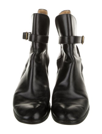 Salvatore Ferragamo Leather Moto Boots