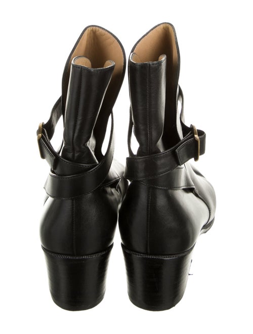Salvatore Ferragamo Leather Moto Boots