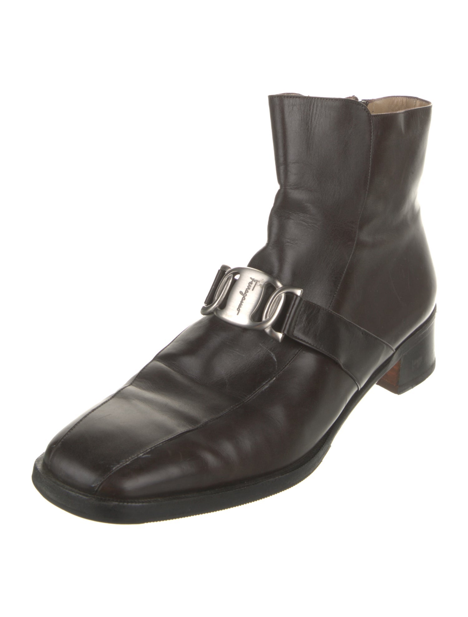 Salvatore Ferragamo Leather Chelsea Boots