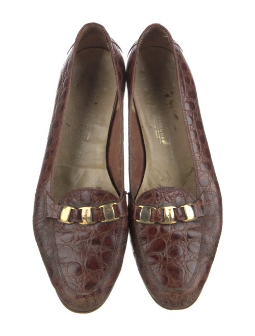 Salvatore Ferragamo Embossed Leather Loafers