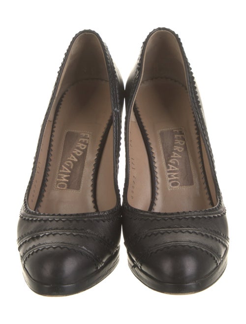 Salvatore Ferragamo Leather Leather Trim Embellishment Pumps