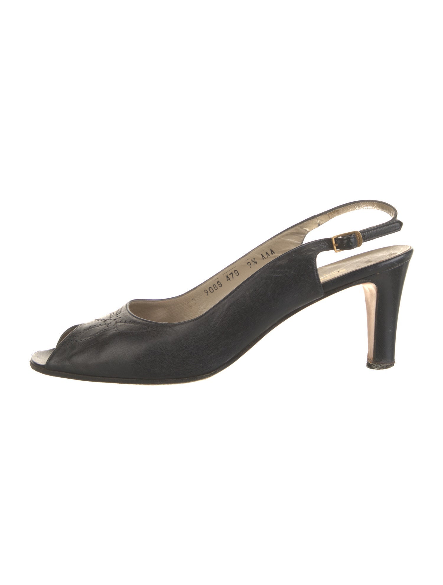 Salvatore Ferragamo Leather Slingback Pumps