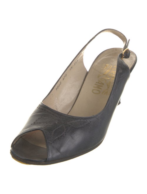 Salvatore Ferragamo Leather Slingback Pumps