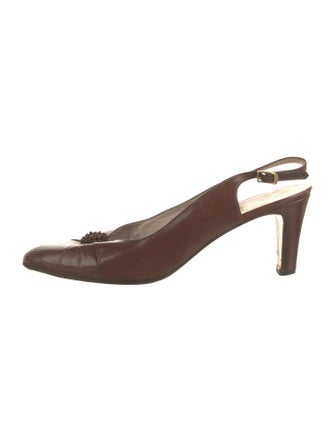 Salvatore Ferragamo Leather Slingback Pumps