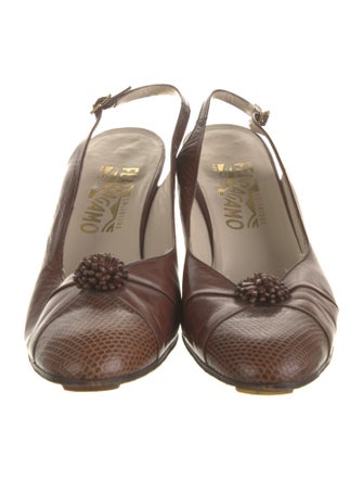 Salvatore Ferragamo Leather Slingback Pumps